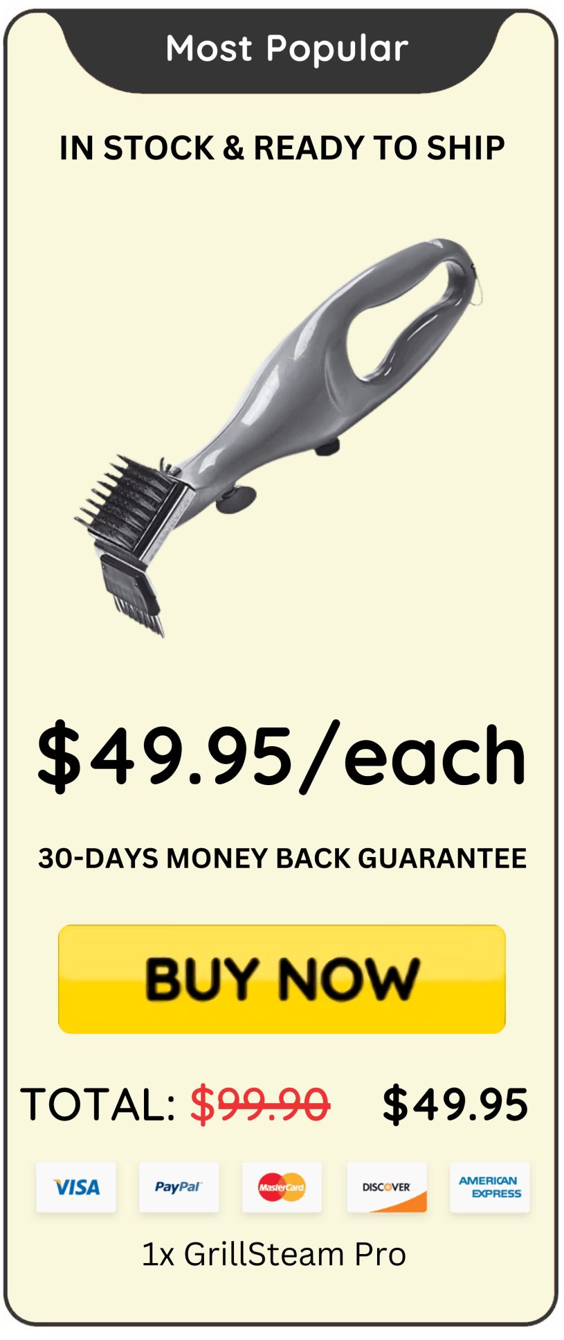 GrillSteam Pro Price