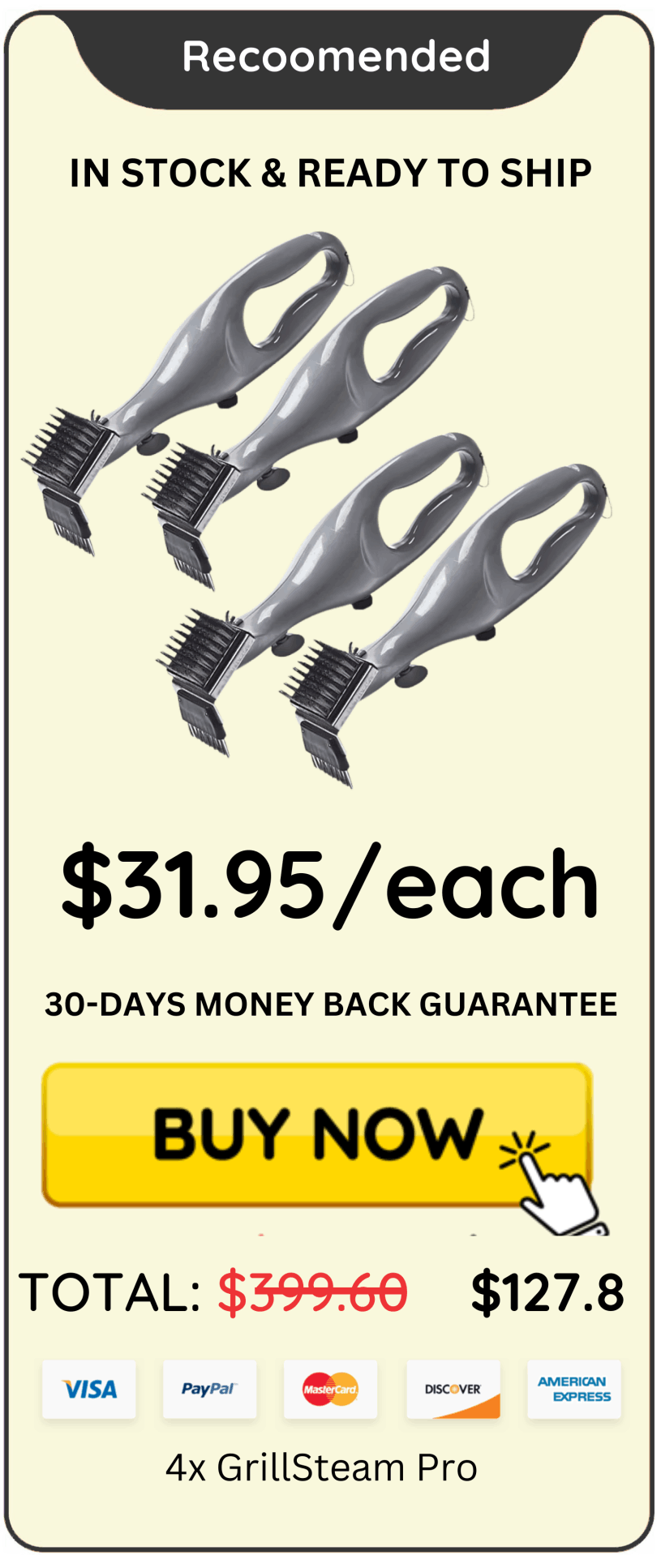GrillSteam Pro Package price